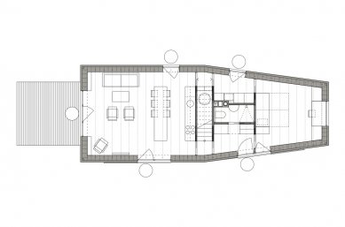 Rodinný dům Zapletal - Půdorys přízemí - foto: under-construction architects