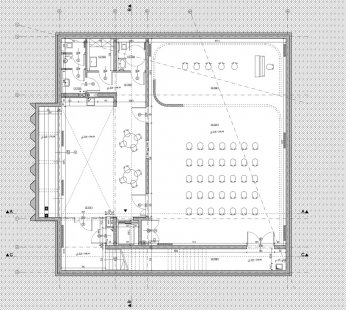 Kulturně-vzdělávací centrum a rozárium při kostele sv. Hyacinta - Půdorys suterénu - foto: medusa group