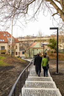 Schodišťové propojení v parku U Ježíška - foto: plzen.eu