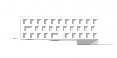 Administrativní centrum v Opolí - východní fasáda / East