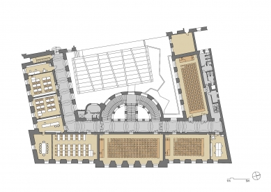 Rekonstrukce poslucháren FS ČVUT - Půdorys 2.np - foto: CUBOID ARCHITEKTI