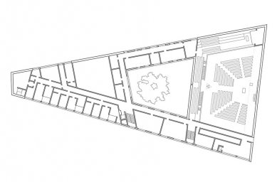 Katolický děkanský kostel sv. Trojice - Půdorys patra - foto: Schulz und Schulz Architekten