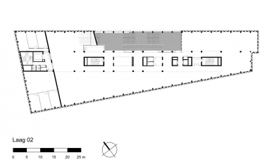 Kulturní centrum Rozet  - Půdorys 2. patra - foto: Neutelings Riedijk Architects 