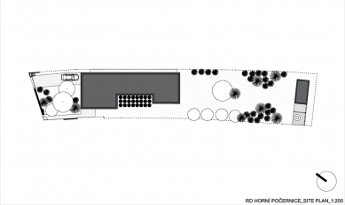 Family house in Horní Počernice - situation / site plan