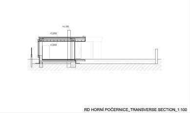 Rodinný dům v Horních Počernicích - řez příčný / transverse section