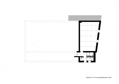 Reconstruction of the cultural house in Bedřichovice - <translation>P1: Basement floor plan</translation> - foto: Tomáš Dvořák architekti