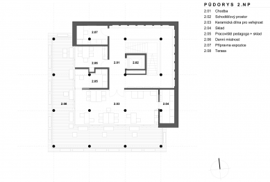 Archeopark Chotěbuz – entrance object - Floor plan 2nd floor