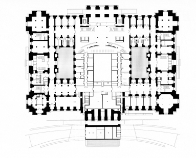 Reichstag, New German Parliament - Půdorys přízemí - foto: © Foster + Partners