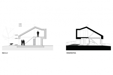 Rodinný dom Veľké Úľany - Řezy - foto: Architekti Šercel Švec s.r.o.