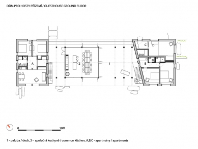 Usedlost Maneschowitz - Dům pro hosty - půdorys přízemí