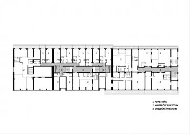 Multifunctional building Miletičova 5 - Půdorys patra - foto: Compass s.r.o.