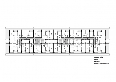 Polyfunkčný objekt Miletičova - Půdorys bytů - foto: Compass s.r.o.