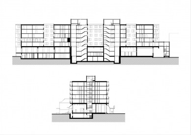 Multifunctional building Miletičova 5 - Původní řezy - foto: Compass s.r.o.