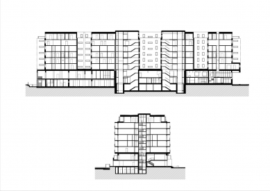 Multifunctional building Miletičova 5 - Současné řezy - foto: Compass s.r.o.