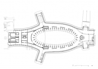 Moravské kartografické centrum - Půdorys přízemí - foto: Fránek architects