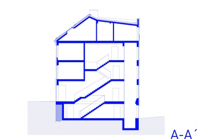 Dům na druhý pohled - Řez A-A' - foto: ORA