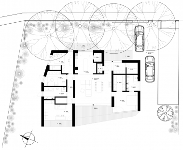 Rodinný dům Zeleneč - Půdorys