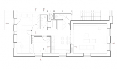 The Doctor's Apartment in Opava - Floor plan - current state