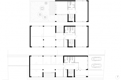 Administratívna budova F - Půdorysy - foto: ARCHITEKTI mikulaj & mikulajová