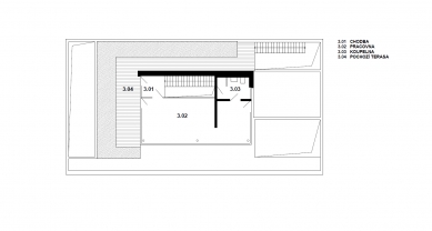 Dům v Kunraticích - Půdorys 3NP