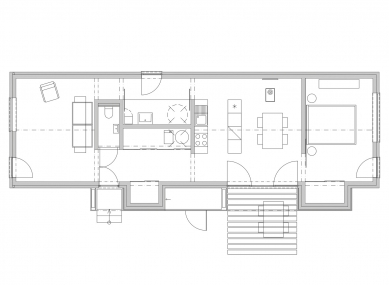 Wooden house in Lučatín - Půdorys přízemí - foto: Ing.arch. Jaro Krobot