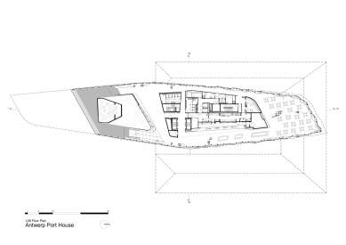 Antwerp Port House - Půdorys 6.np - foto: Zaha Hadid Architects