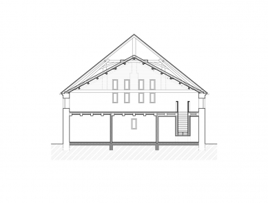 Therapeutic Community Heřmaň – SANANIM - cut through the barn - clubroom