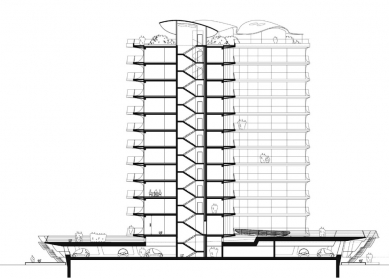 Metropolis apartment building - Řez - foto: Future Systems