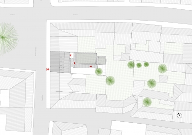 K66 | Dům s kavárnou - Situace