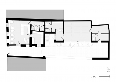 K66 | Dům s kavárnou - Půdorys 1NP