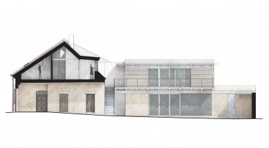 K66 | Dům s kavárnou - Řezopohled