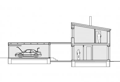 House Velká Losenice - Section A-A' - foto: vaši architekti