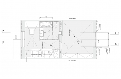 Rekonstrukce prvorepublikového řadového domu v Brně - Půdorys 2.np - foto: vaši architekti