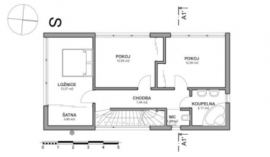 Family house in Rožmitál under Třemšín - Floor plan 2nd floor