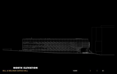 Přednášková budova Billa a Melindy Gatesových  - Severní pohled - foto: Morphosis Architects
