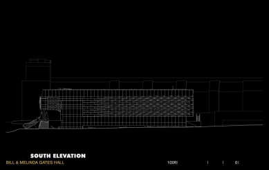 Gates Hall  - Jižní pohled - foto: Morphosis Architects