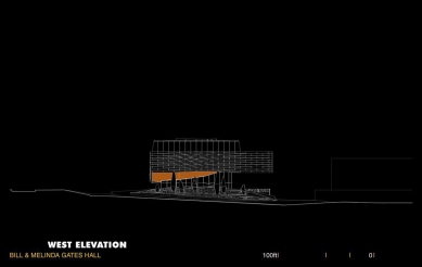 Přednášková budova Billa a Melindy Gatesových  - Západní pohled - foto: Morphosis Architects