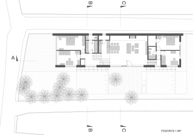 Rodinný dům Nižná úvrať - Půdorys 1NP