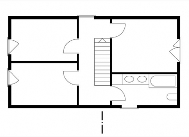 Rodinný dům v Mořině - Půdorys patra - foto: ARCHTEAM