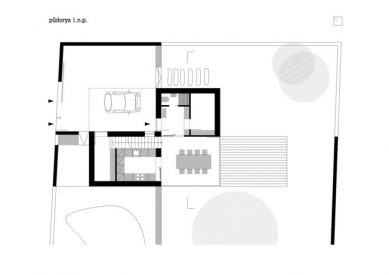 Langr House - Floor plan of the ground floor - foto: atakarchitekti