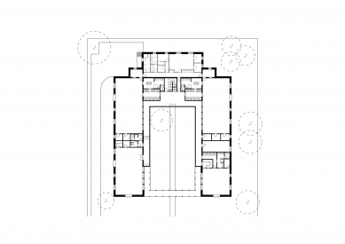 Mateřská školka ve Svojeticích - Půdorys 1.np - foto: Pavel Hnilička Architekti