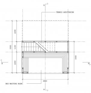 Autobusová zastávka Kressbad - Půdorys přízemí - foto: Rintala Eggertsson Architects