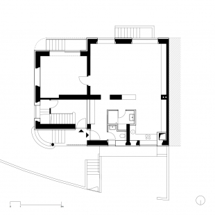 Reconstruction of family house under Kraví hora - Půdorys přízemí - foto: Urban Čelikovský Architekti 