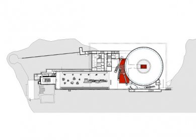 Tyrolské zemské muzeum - Půdorys suterénu - foto: stoll.wagner architekten