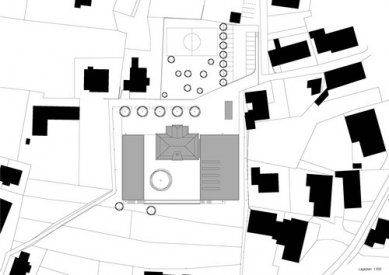 Rozšíření mateřské a základní školy v Satteins - Situace - foto: HEIN-TROY Architekten