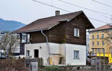 Rekonstrukce bývalého strážního domku - Fotografie původního stavu - foto: Christoph Kalb