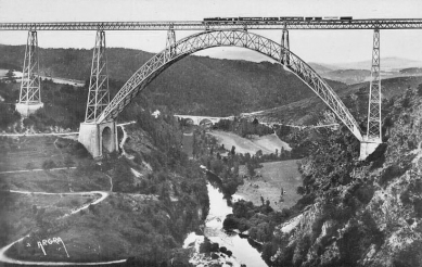 Železniční viadukt Garabit - Historický snímek