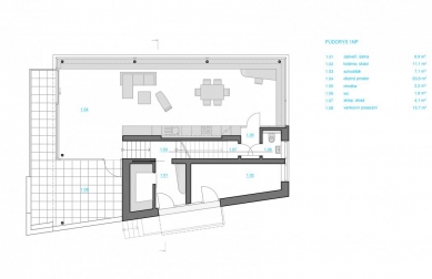 Family house in Brno - Komín - Floor plan 1st floor