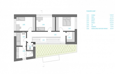 Family house in Brno - Komín - Floor plan 2nd floor