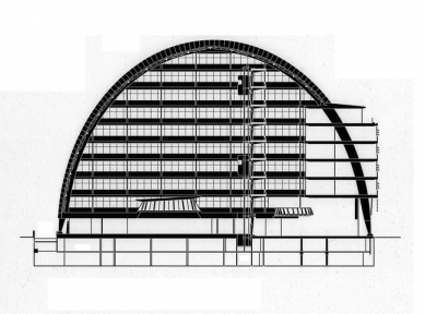 Ludwig Erhard Haus - Příčný řez - foto: © Nicholas Grimshaw & Partners